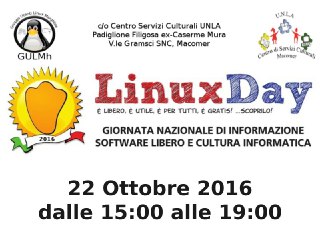 Linux Day al Centro! 22 Ottobre dalle ore 15