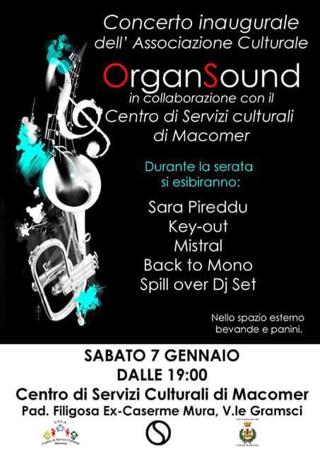 Sabato 7 Gennaio ore 19. Organsound al Centro.