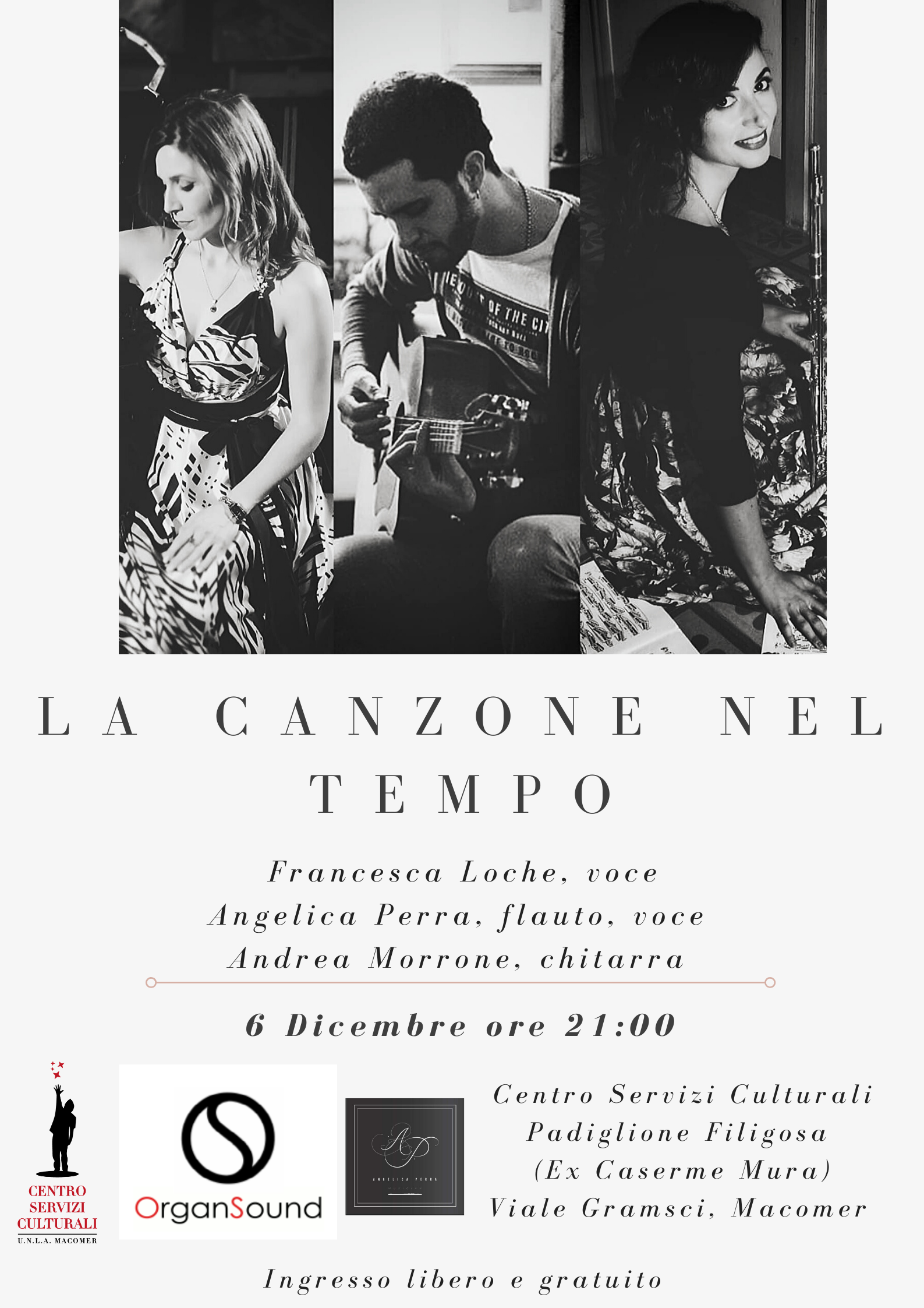 “La canzone nel tempo” Venerdì 6 Dicembre ore 21.