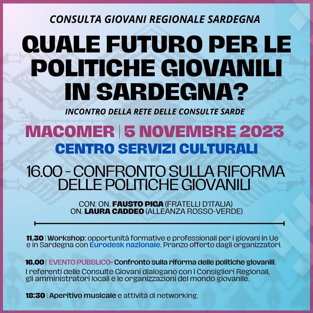 Quale futuro per le Politiche Giovanili? Le Consulte sarde riunite a Macomer
