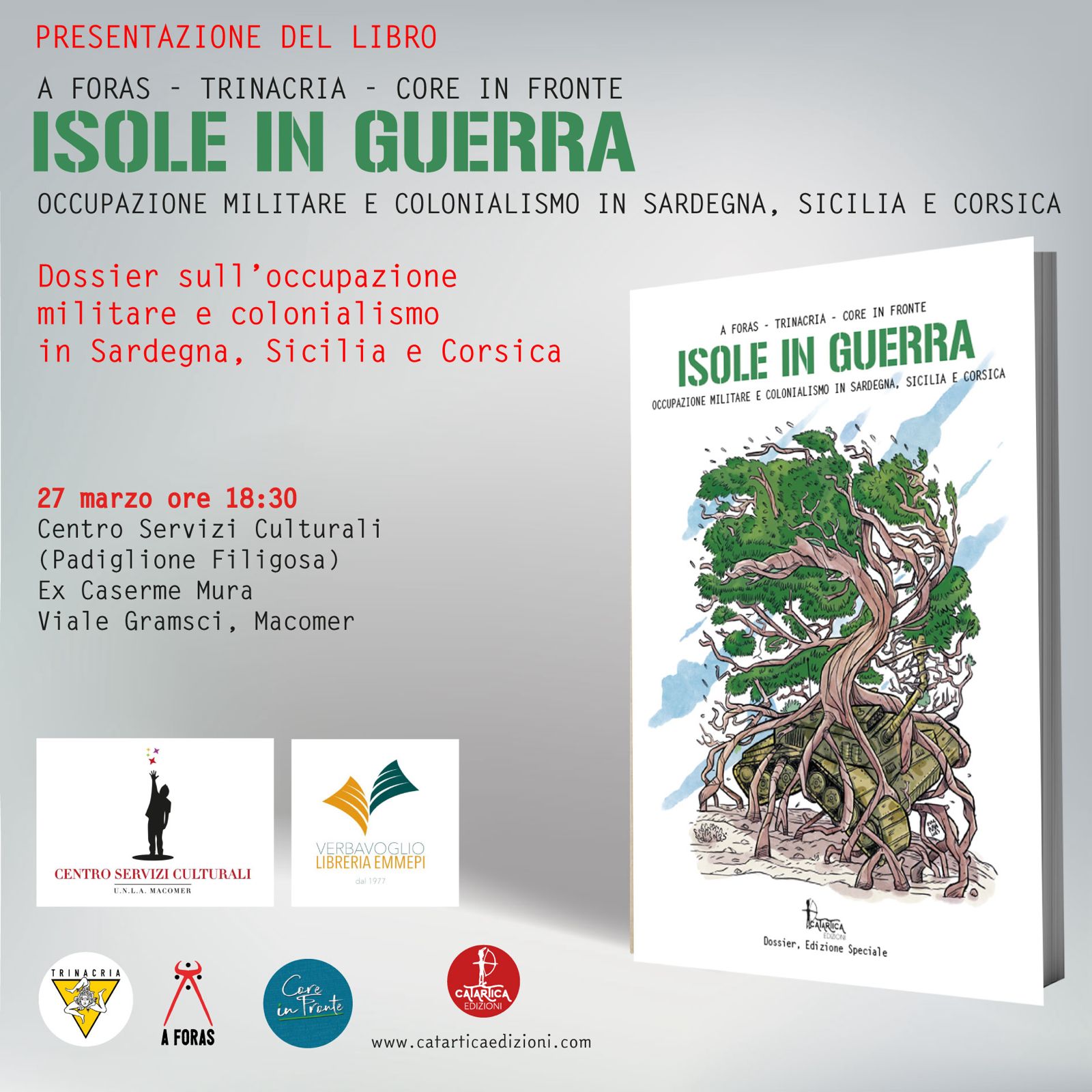 Presentazione “Isole in guerra . Occupazione militare e colonialismo in Sardegna, Sicilia e Corsica”