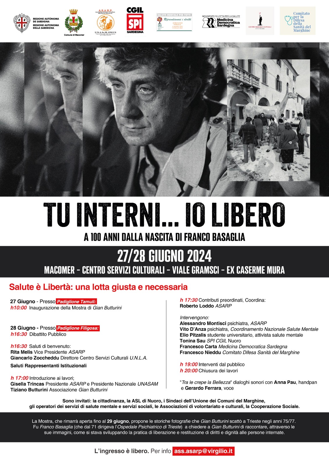Tu interni..Io libero. A 100 anni dalla nascita di Franco Basaglia