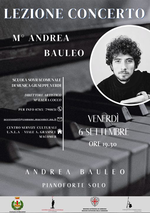 Lezione concerto del Maestro Andrea Bauleo