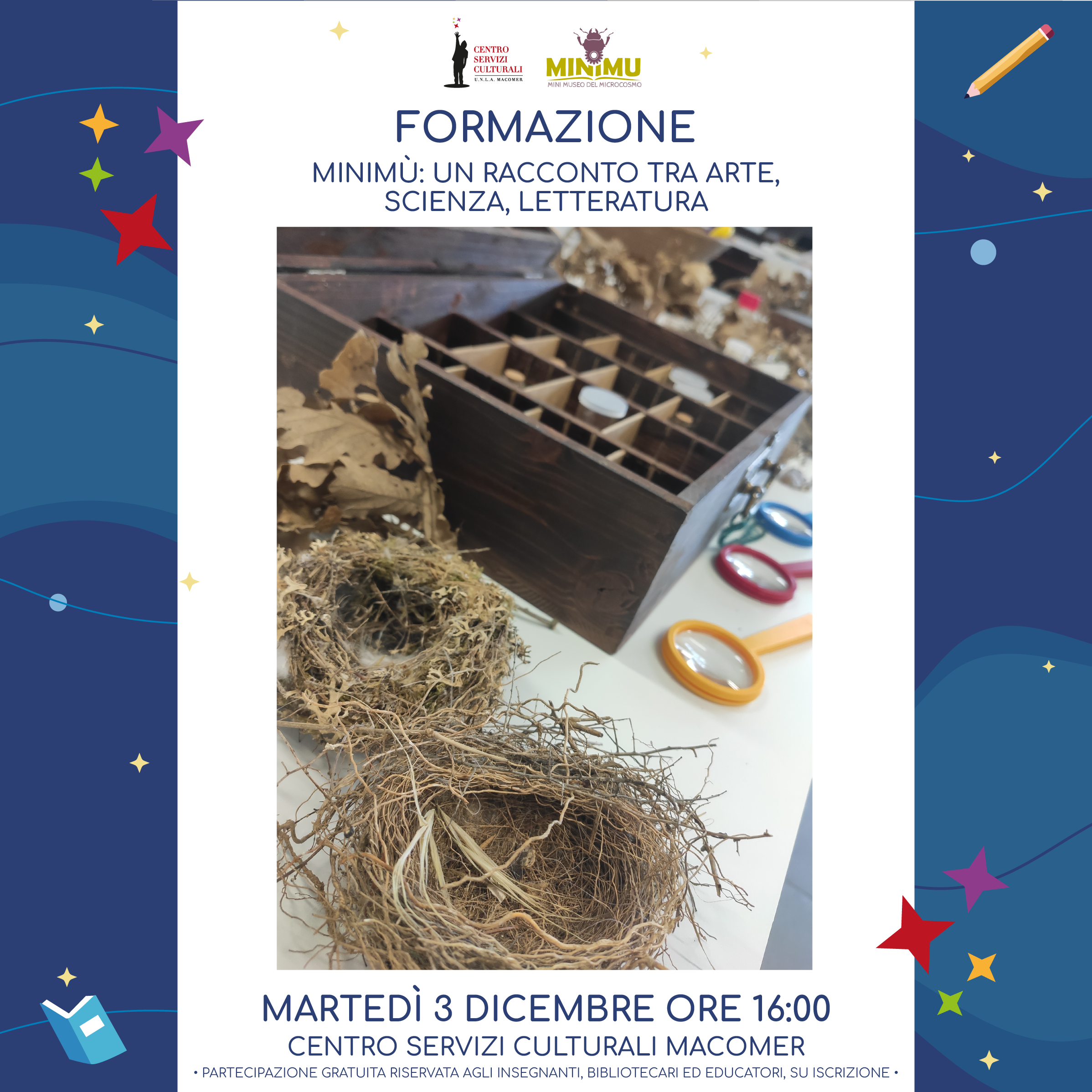 Minimù: un racconto tra arte, scienza, letteratura. Corso di aggiornamento