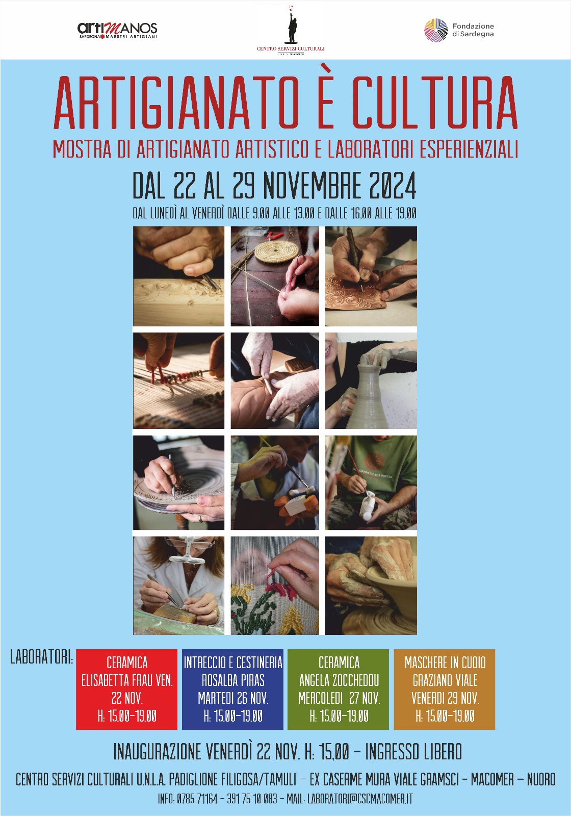 Artigianato è Cultura. Mostra di artigianato artistico e laboratori esperienziali.